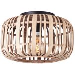 Brilliant Woodrow Ceiling Light Metal Bamboo Brown | 320mm - Suitable for 1x E27