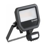 Ledvance LED Floodlight Aluminium Black 17W 2200lm 100D - 830 Warm White | IP65 - Motion And Light Sensor - Symmetrical