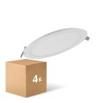 Multipack 4x Ledvance LED Downlight Slim Round DN210 18W 1530lm 120D - 830 Warm White | 225mm