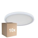 Multipack 10x D'Lite Ceiling Light Luma White 18W 1700lm - 827 Extra Warm White | IP44 - 29cm