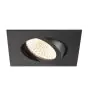 SLV New Tria 68 Spot Aluminium Black Square 11W 700lm 60D - 918-930 Dim To Warm | Cutout 68mm - Best Colour Rendering
