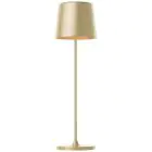 Brilliant Table Lamp Kaami Metal Plastic Gold 2W 310lm - 830 Warm White | 100mm - IP44 - Outdoor - Dimmable 