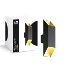 D'Lite Wall Light Nura Aluminium Black Up & Down 7W 250lm - 830 Warm White | IP44