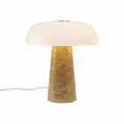 DFTP by Nordlux Table Lamp Glossy Marble and Glass Beige | 220mm - Suitable for 1x E14