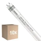 Multipack 10x Philips LED Tube T8 CorePro (UN) High Output 8W 900lm - 840 Cool White | 60cm - Replaces 18W