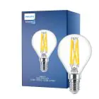 Philips MASTER LED E14 Ball Filament Clear 3.4W 470lm - 922-927 Dim To Warm | Best Colour Rendering - Dimmable - Replaces 40W